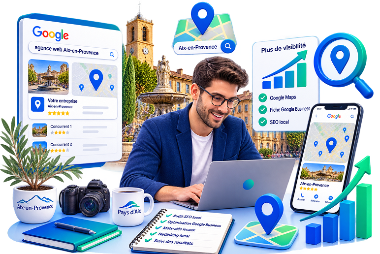 Référencement local à Aix-en-Provence — être trouvé avant votre concurrent du Pays d'Aix